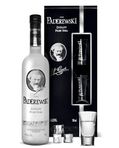 Wódka Paderewski z kieliszkami 40% 0.7 l